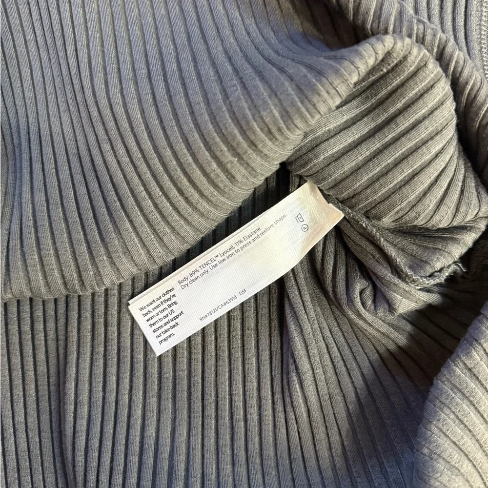 NWT Eileen Fisher Textured Rib Knit Stretch Tunic Top Bark Sz M 🍄🧡